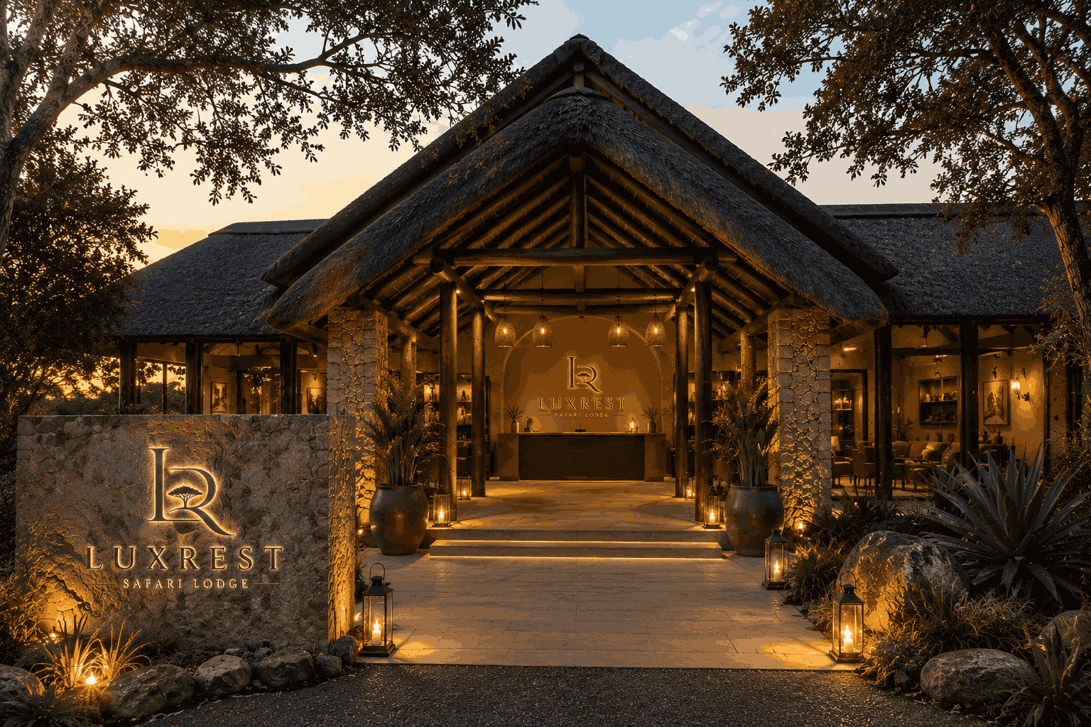 Luxerest Safari Lodge entrance